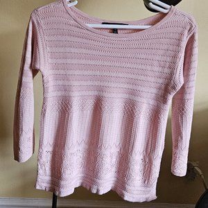 White house Black Market pink lightweight sweater